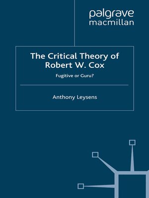 cover image of The Critical Theory of Robert W. Cox